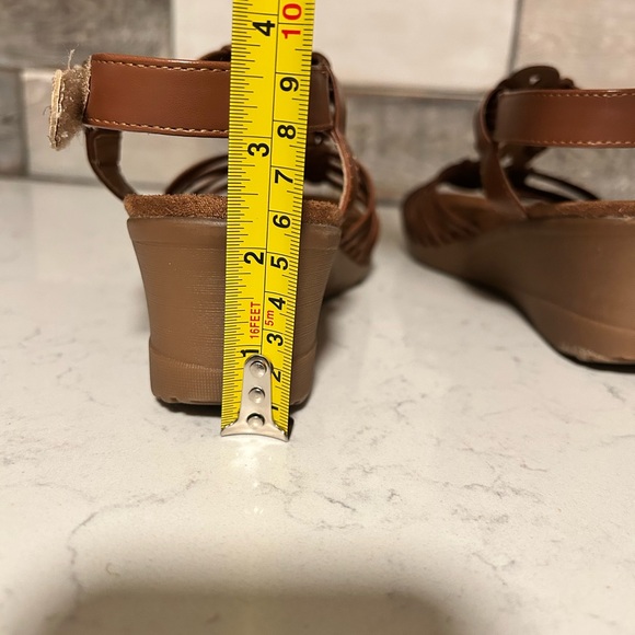 DREAM PAIRS Women's Strappy Low Heel Open Toe Slip-On Wedge Sandals - Picture 14 of 16